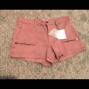 Rose colored Hannah cargo shorts perfect for casual wear or dressing up